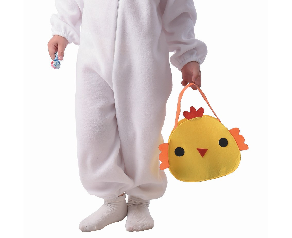 Role play-set for child White Chicken (Hooded jumpsuit, bag), size 92/104 cm